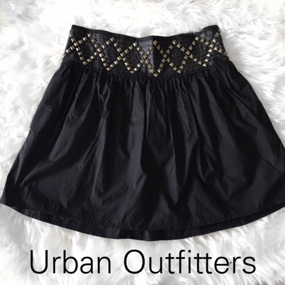 Urban Outfitters Dresses & Skirts - Urban O Ecote Black Studded Skirt- L NWOT